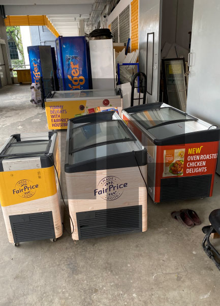 NTUC Fairprice Liebherr Sliding Glass Display Freezers