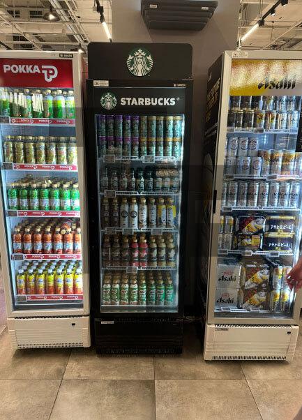 Pokka Starbuck Asahi Sanden Upright Coolers