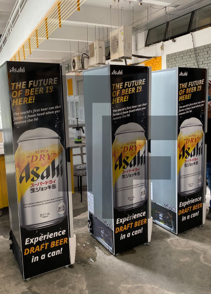 Asahi Sanden Upright Coolers