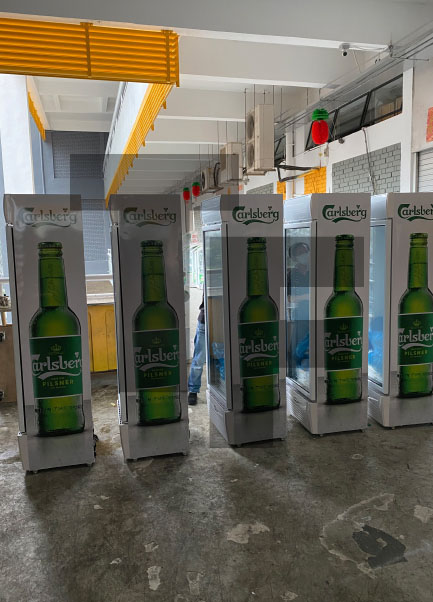 Carlsberg Sanden Upright Cooler
