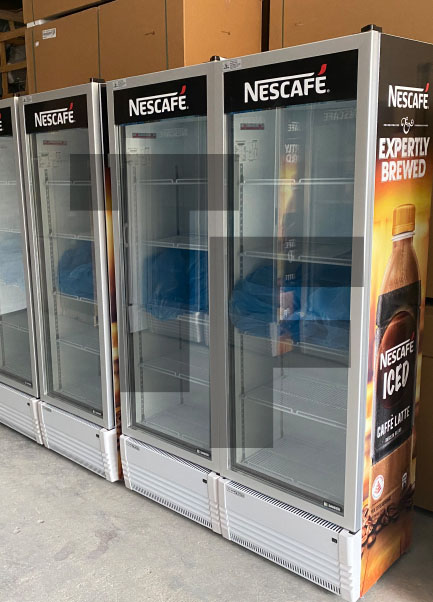 Iced Nescafe Sanden Upright Coolers