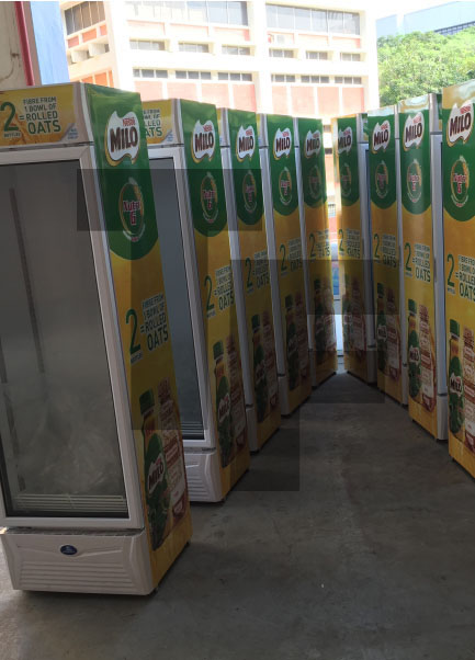 Milo Oats Sanden Upright Display Coolers